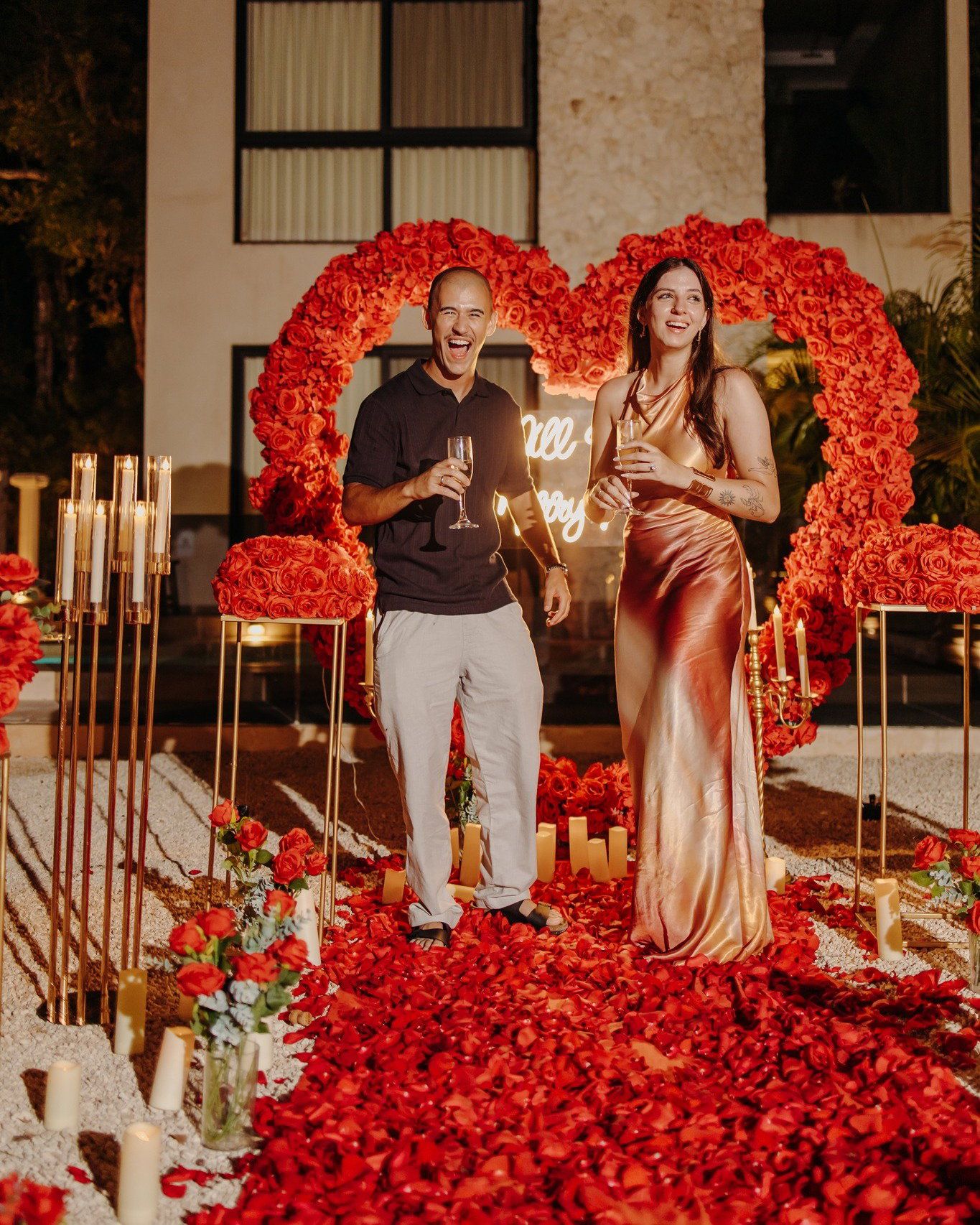 **Andre & Livia ❤️**

Some proposals are beautiful because of the flowers, the location, the setting…

And some are beautiful because you can feel **how much thought went into every single detail.**

Andre started planning this moment long before Livia knew anything about it. He knew what he wanted, shared every detail with us, and made sure everything felt special and completely *her*. 🌹

And when the day finally came, we understood why.

A private villa in Tulum, surrounded by hundreds of red flowers, their closest people, and one very big surprise. 💍

There’s something incredibly special about watching someone put so much intention into creating a moment for the person they love.

**Andre & Livia, thank you for trusting us with this chapter of your story. 🤍**

May this be only the beginning of many, many beautiful things together.

**She said YES. ✨**

@andresellswhips @liviasandrigo